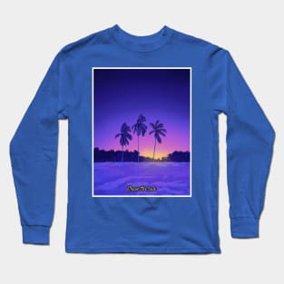 Beach sunrise landscape Long Sleeve T-Shirt